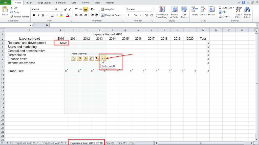 Tips for Beginners, Excel tips