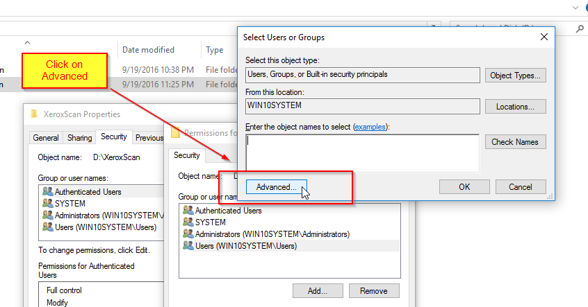 Advance Security setting