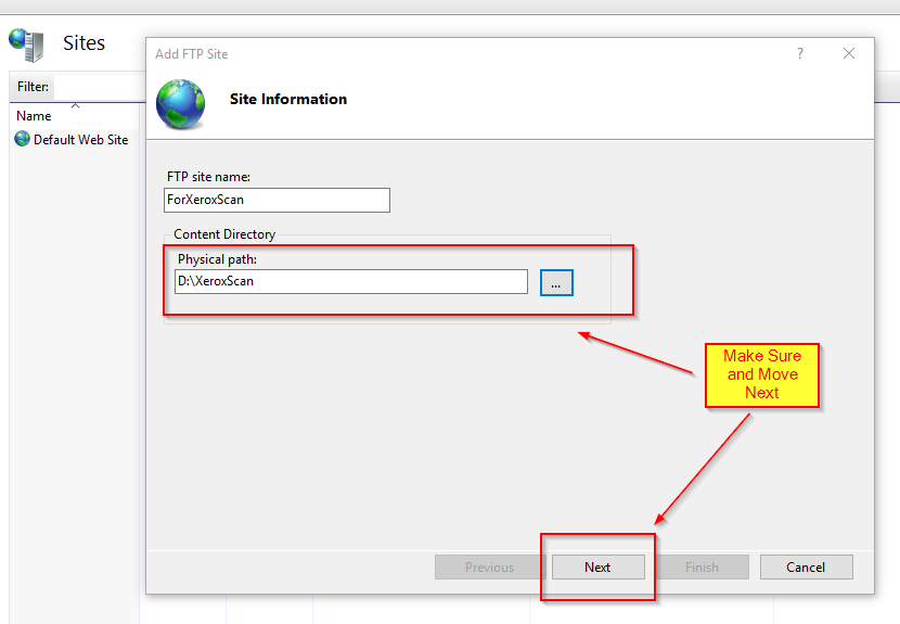 Folder Path for FTP