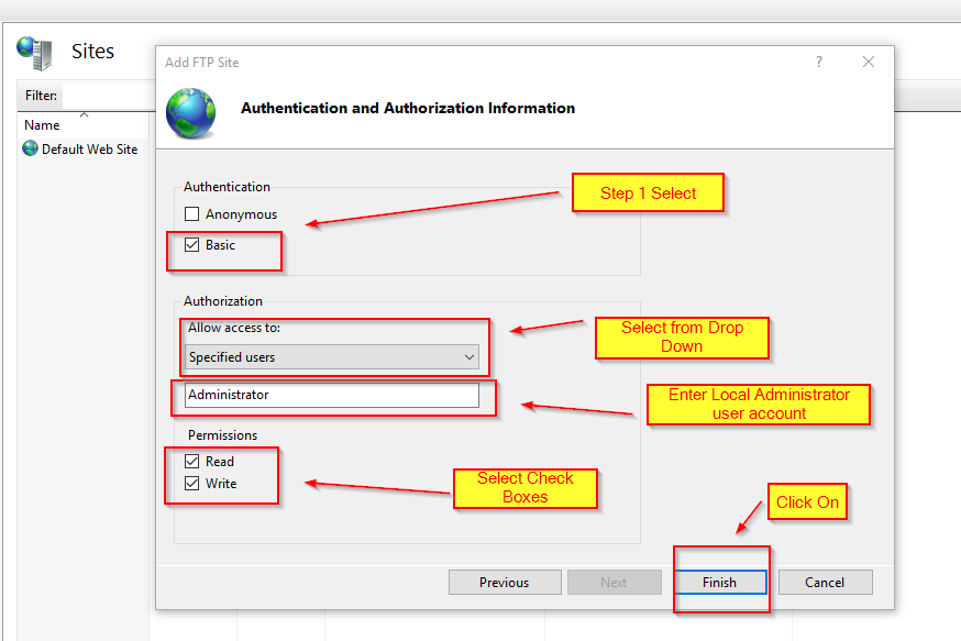 Select Administrator Account