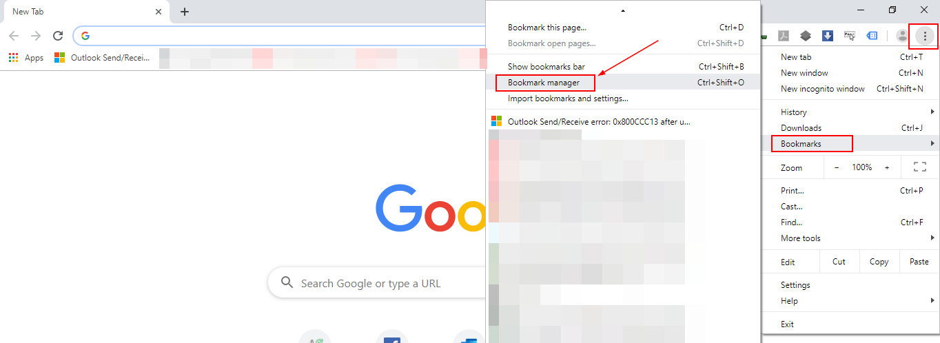 bookmarksmanager, bookmarks, google chrome